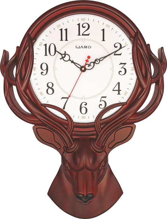 Deer-design Dark Brown Antique Wall Clock