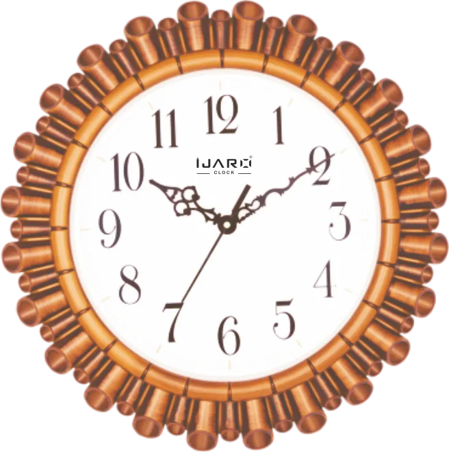 Rounded Golden Decorative Clock-5013