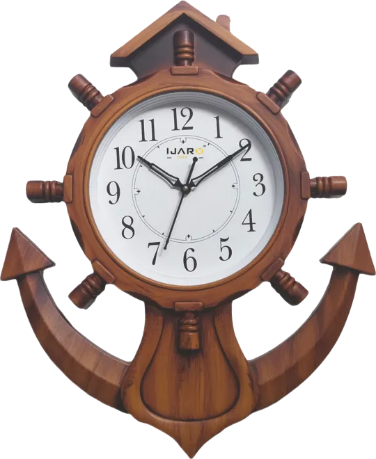 Light Brown Anchor Plastic Clock