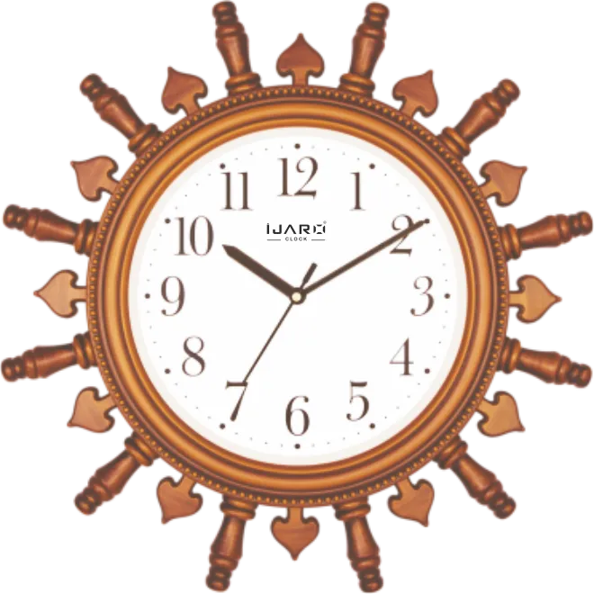 Rounded Light Brown Antique Clock