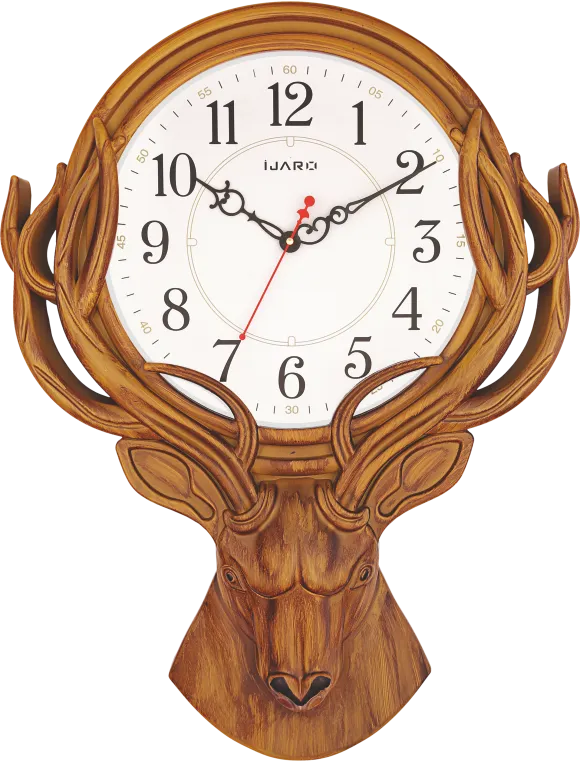 Deer-design Light Brown Antique Clock