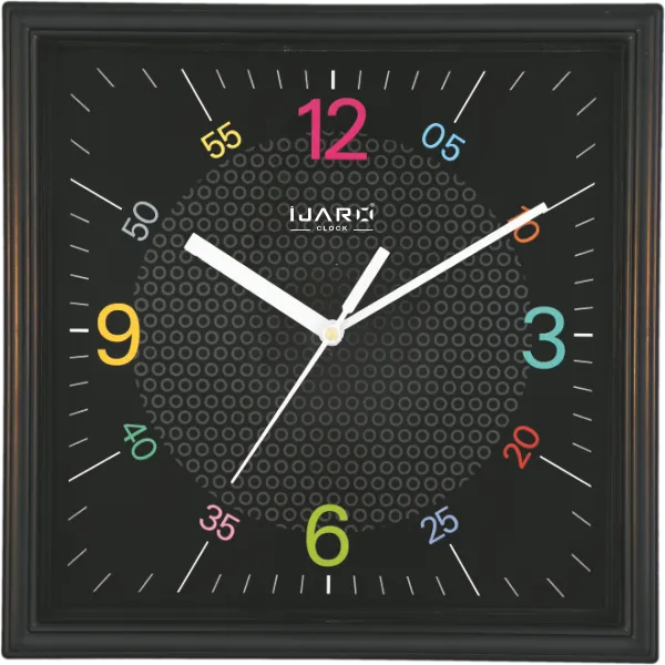 Black Square Fancy Quartz Clock