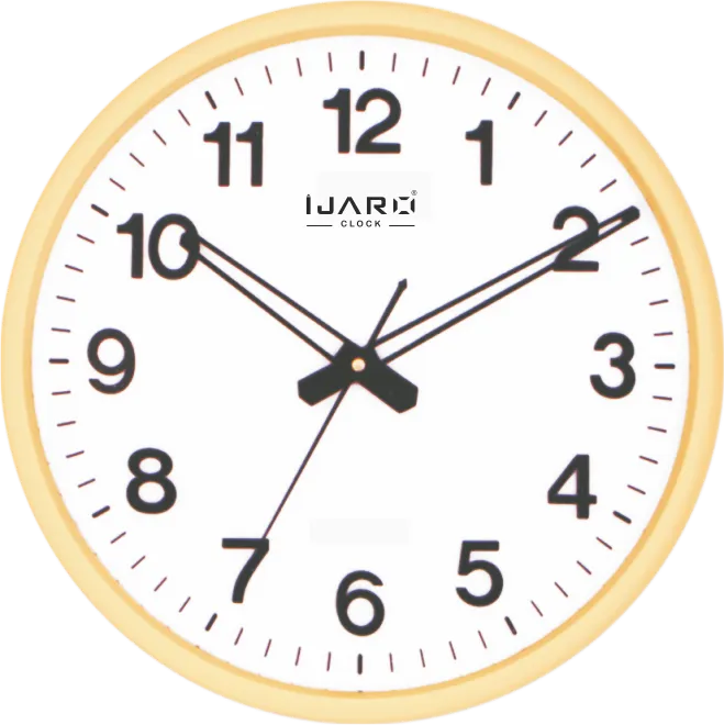 Golden Rounded Office Quartz Clock-2