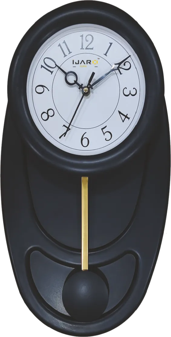 Black Pendulum Wall Clock -7005