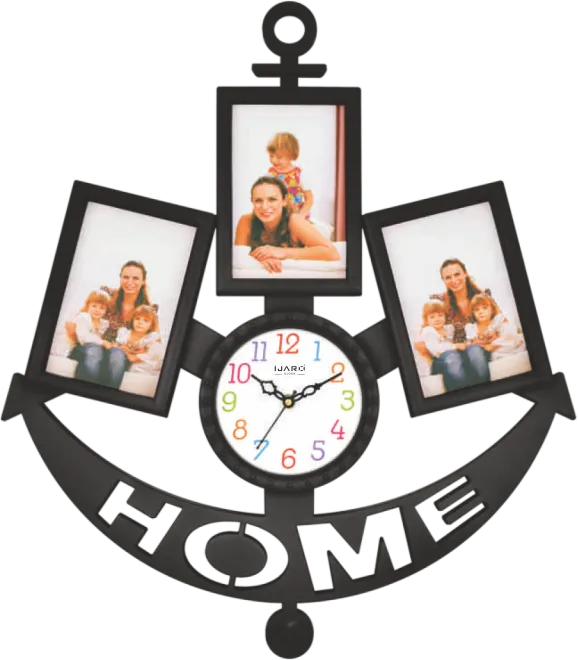 Anchor Shape Photo Frame Plastic Clock