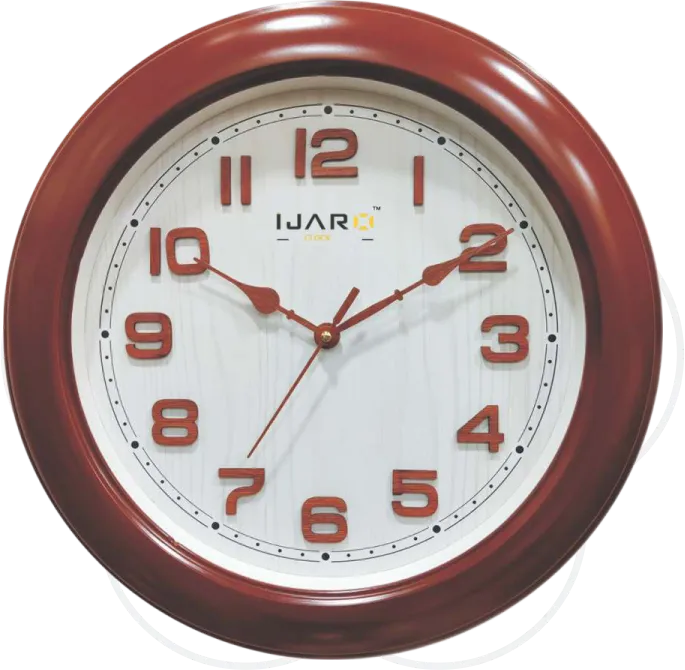 Red Round Plastic Wall Clock