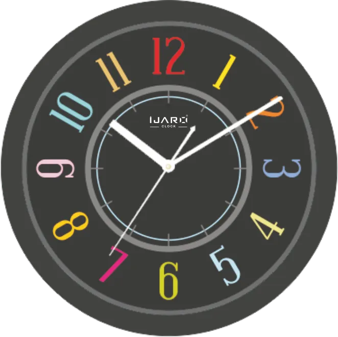 Black Round Plastic Wall Clock