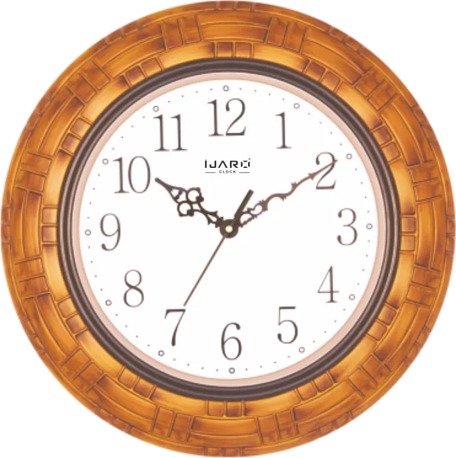 Engraved Round Plastic Wall Clock